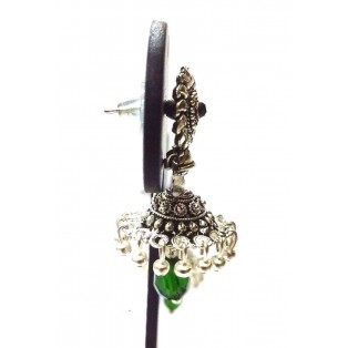 Silver Oxidized Earrings Jhumka Jhumki Bolly Imitation Jewelry Drop Dangle EA141